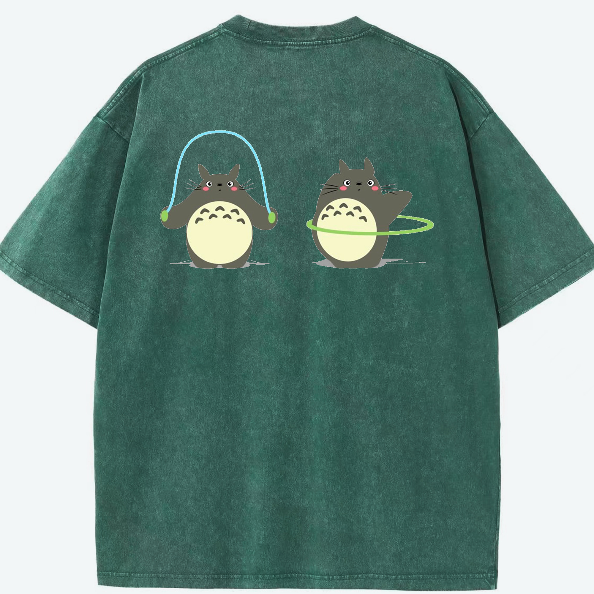 （画像用） となりのトトロ 草壁メイ 草壁サツキ My Neighbor Totoro Satsuki Kusakabe Mei Kusakabe 綿100% ヴィンテージ風 半袖Tシャツ（背面プリント）